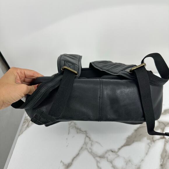 Ralph Lauren Chaps Mens Leather Backpack CH4001 Travel Work Preppy Minimalist - Picture 7 of 15